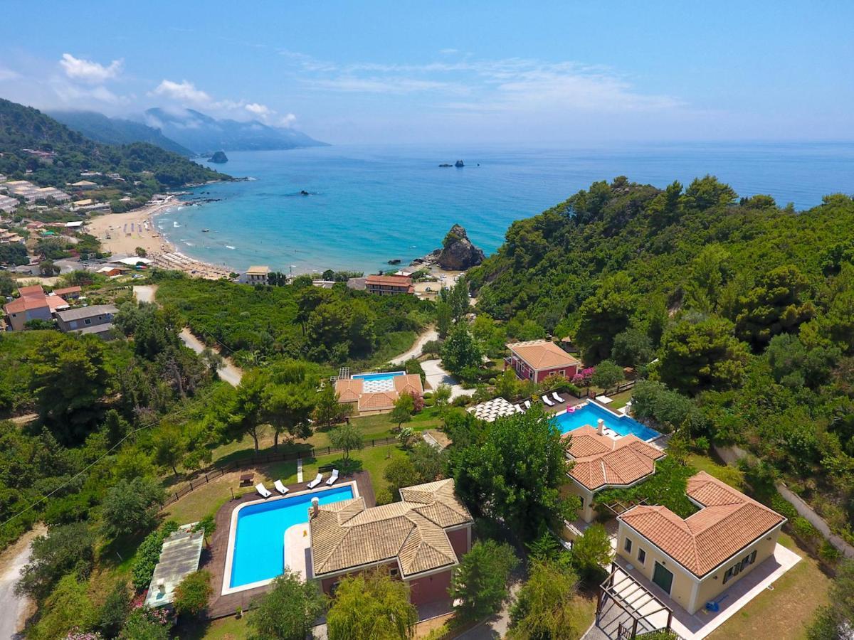 Corfu Resorts Villas Pelekas Bagian luar foto